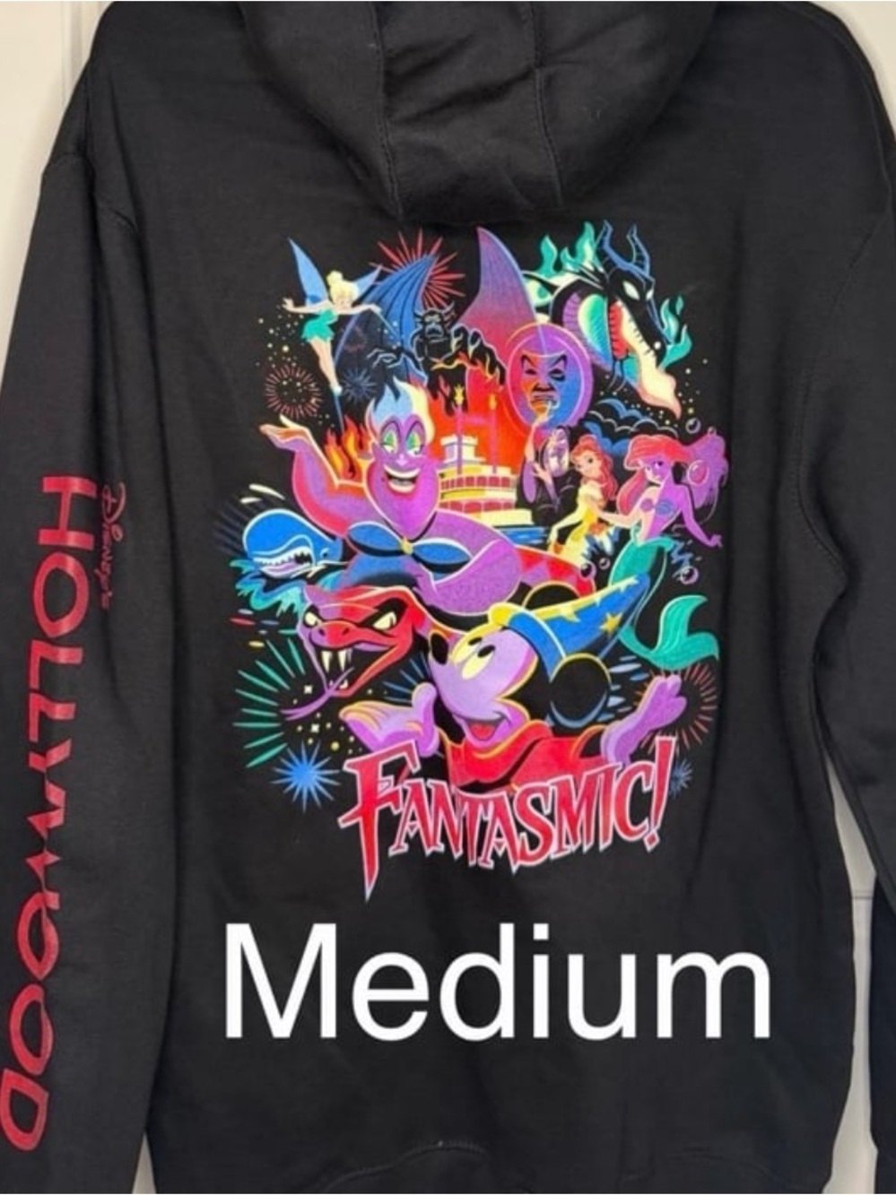 Disney Fantasmic! Hollywood Studios Glow in Dark Hoodie (M) Medium WDW